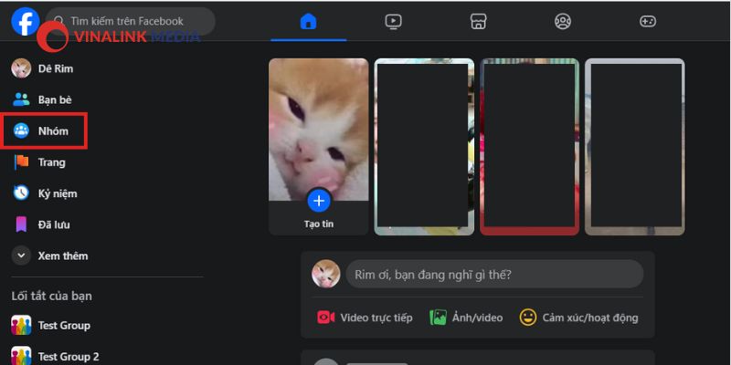 Cách xóa nhóm Facebook bằng máy tính 1